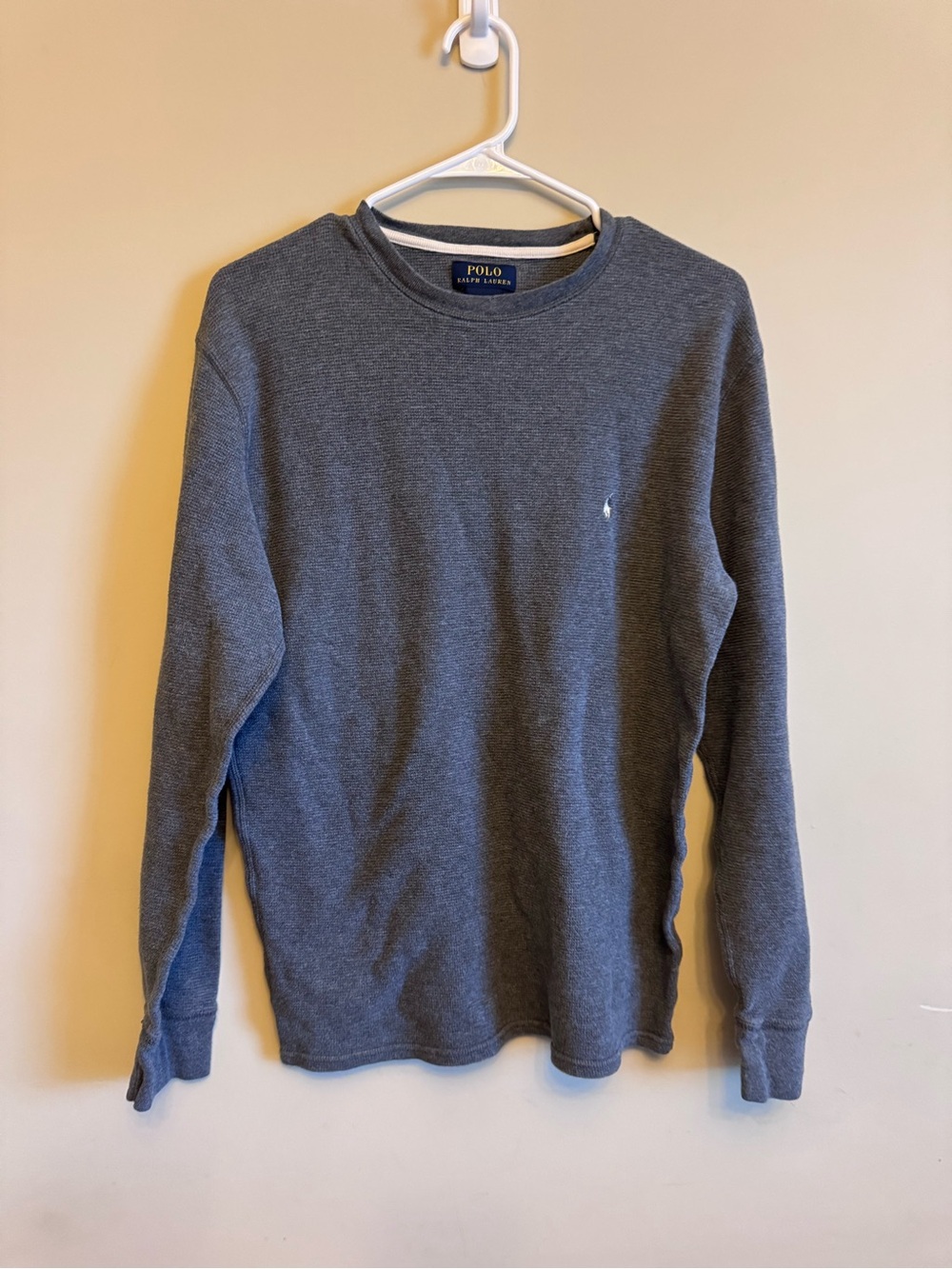 Polo by Ralph Lauren Long Sleeve Crewneck Sweater in Charcoal